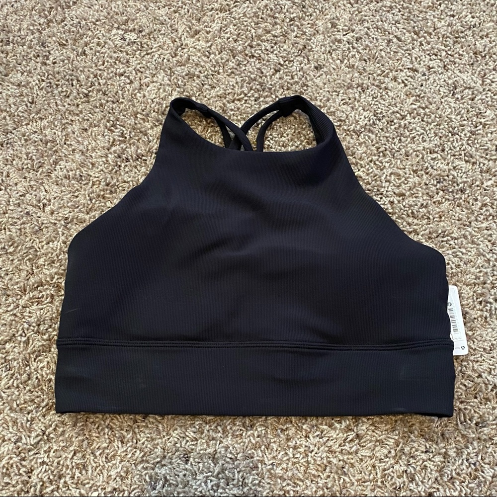 NWT Lululemon High Neck Long Line Rib Energy Bra